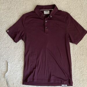 Linksoul Men’s Short Sleeve Polo Short in Burgundy - Size S